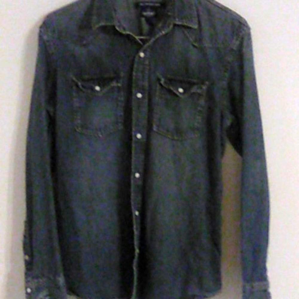 Old Navy Men's Casual Button Down Shirt - Dark Gray